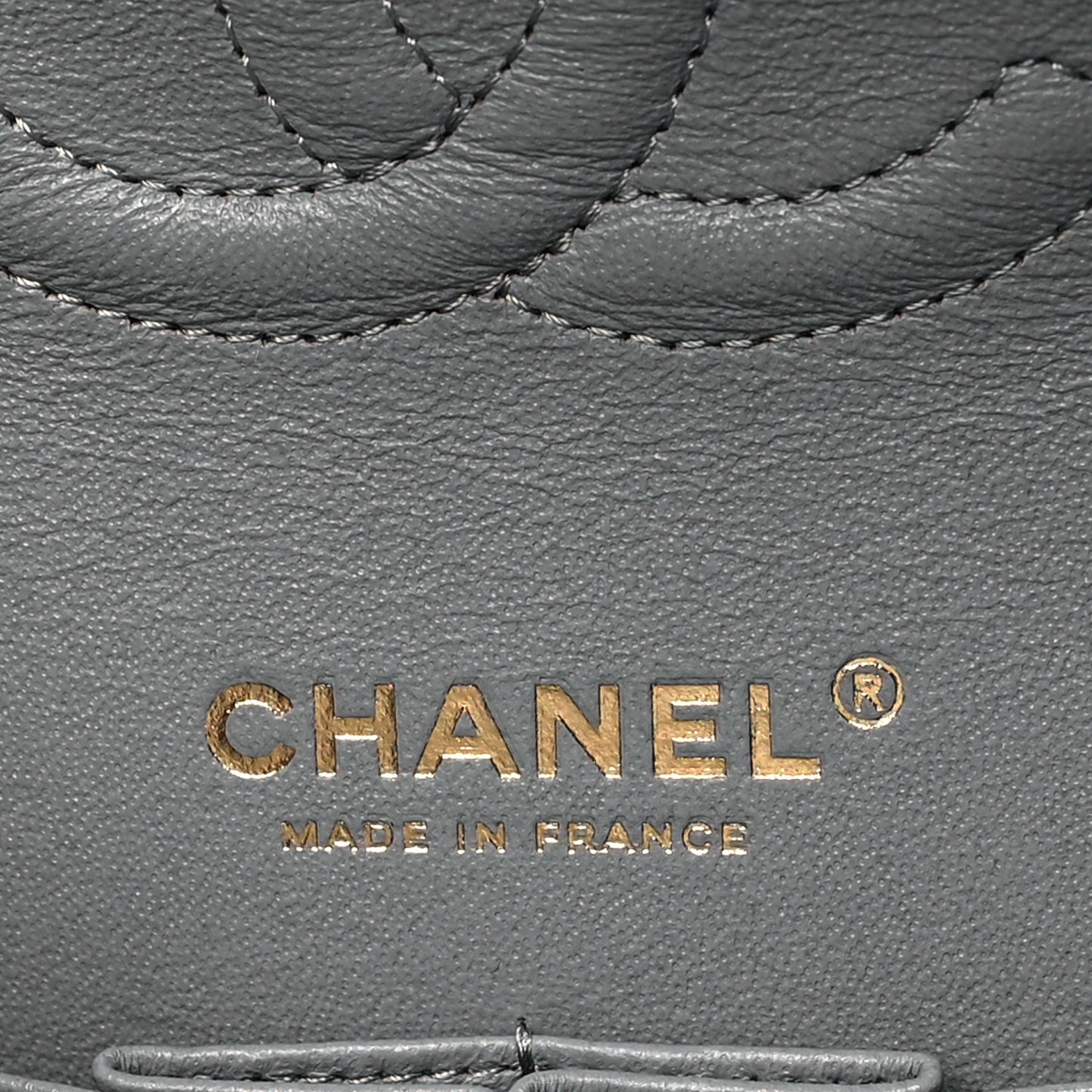 Caviar Quilted Medium Double Flap Grey