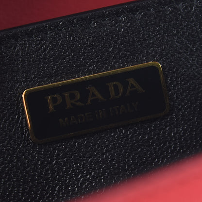 Prada City Calfskin Saffiano Cahier Bag Fuoco Black 6 of 8