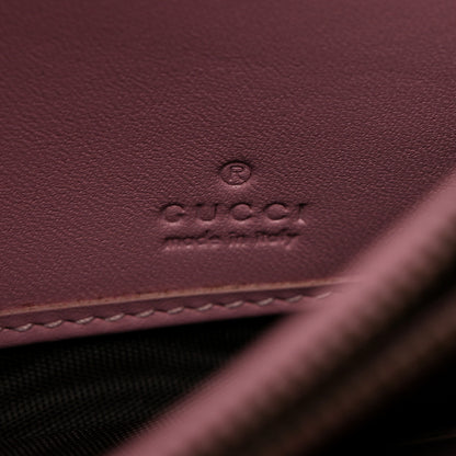 Gucci Calfskin Queen Margaret Flap Wallet Sugar Pink Hibiscus Red Mystic White 6 of 7
