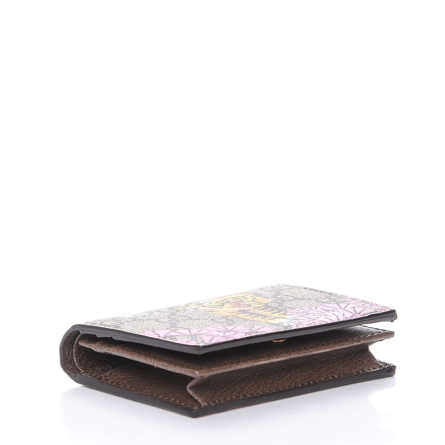 Gucci GG Supreme Monogram Bengal Card Case Beige Pink 4 of 8