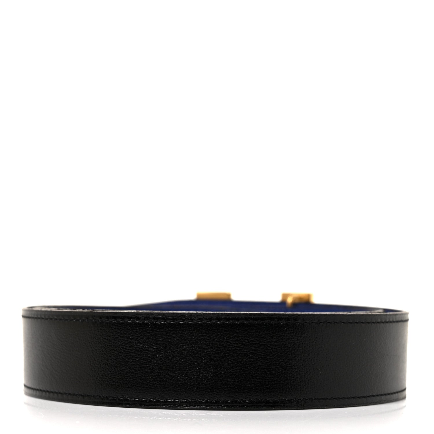 Hermes Box Togo 32mm Martelee H Belt 80 Black Bleu Electrique 2 of 7