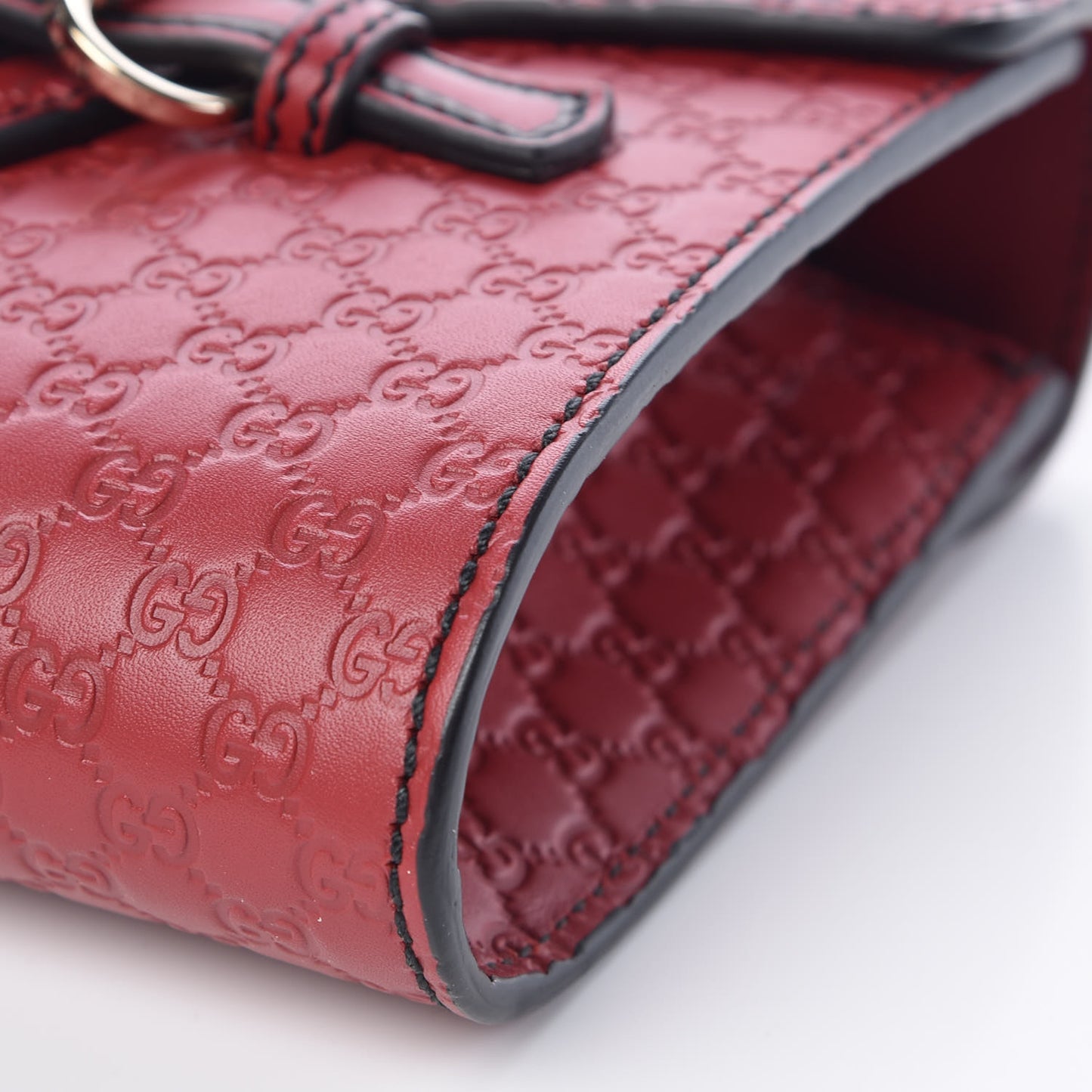 Soft Microguccissima Mini Emily Chain Shoulder Bag Rosso