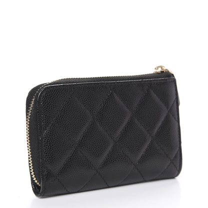 Chanel Caviar Quilted Key Holder Case Black 2 of 7