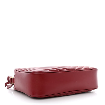 Saint Laurent Calfskin Matelasse Monogram Lou Camera Bag Opyum Red 4 of 17