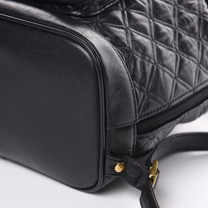 MCM Calfskin Quilted Studded Backpack Black 10 of 12