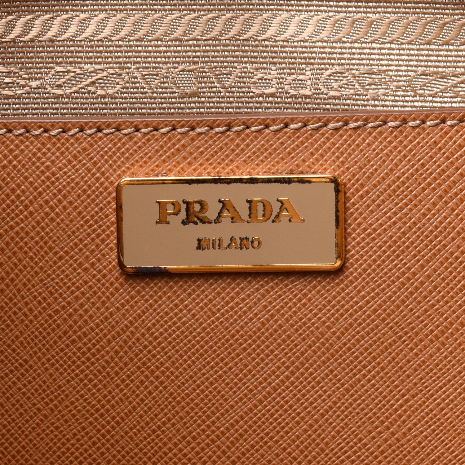Prada Saffiano Lux Extra Large Galleria Double Zip Tote Caramel 5 of 10