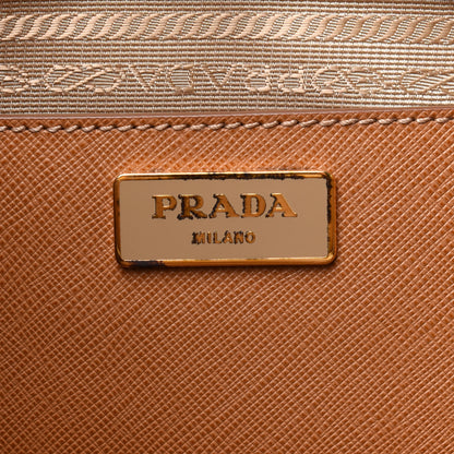 Prada Saffiano Lux Extra Large Galleria Double Zip Tote Caramel 5 of 10