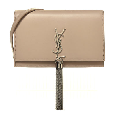 Saint Laurent Smooth Calfskin Classic Monogram Kate Tassel Chain Wallet Nude Powder 1 of 4