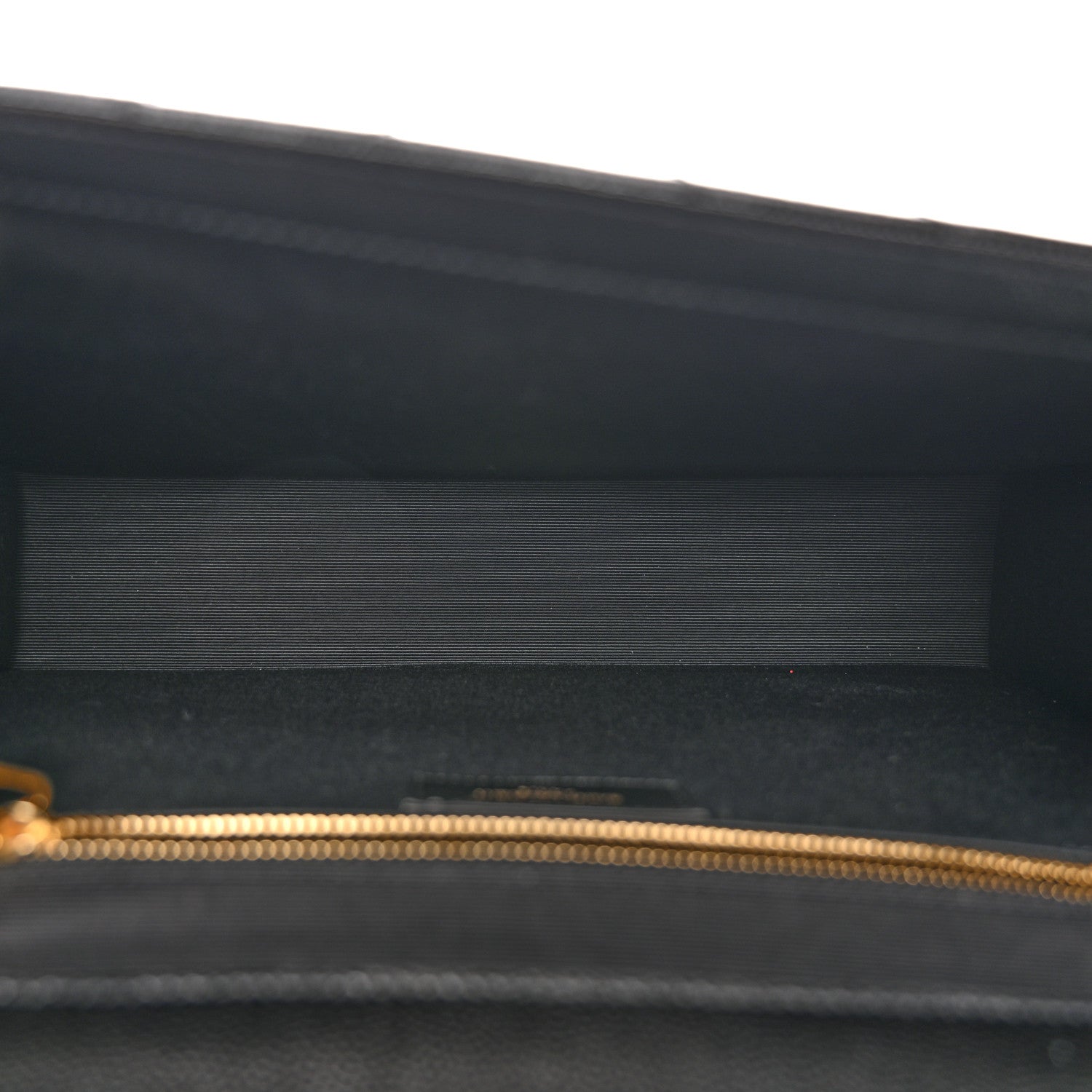 Saint Laurent Grain De Poudre Matelasse Chevron Large Monogram Satchel Black 5 of 13