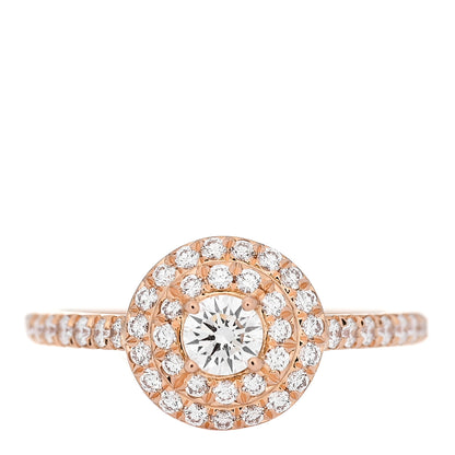 Tiffany 18K Rose Gold Diamond Soleste Engagement Ring 50 5.5 1 of 5