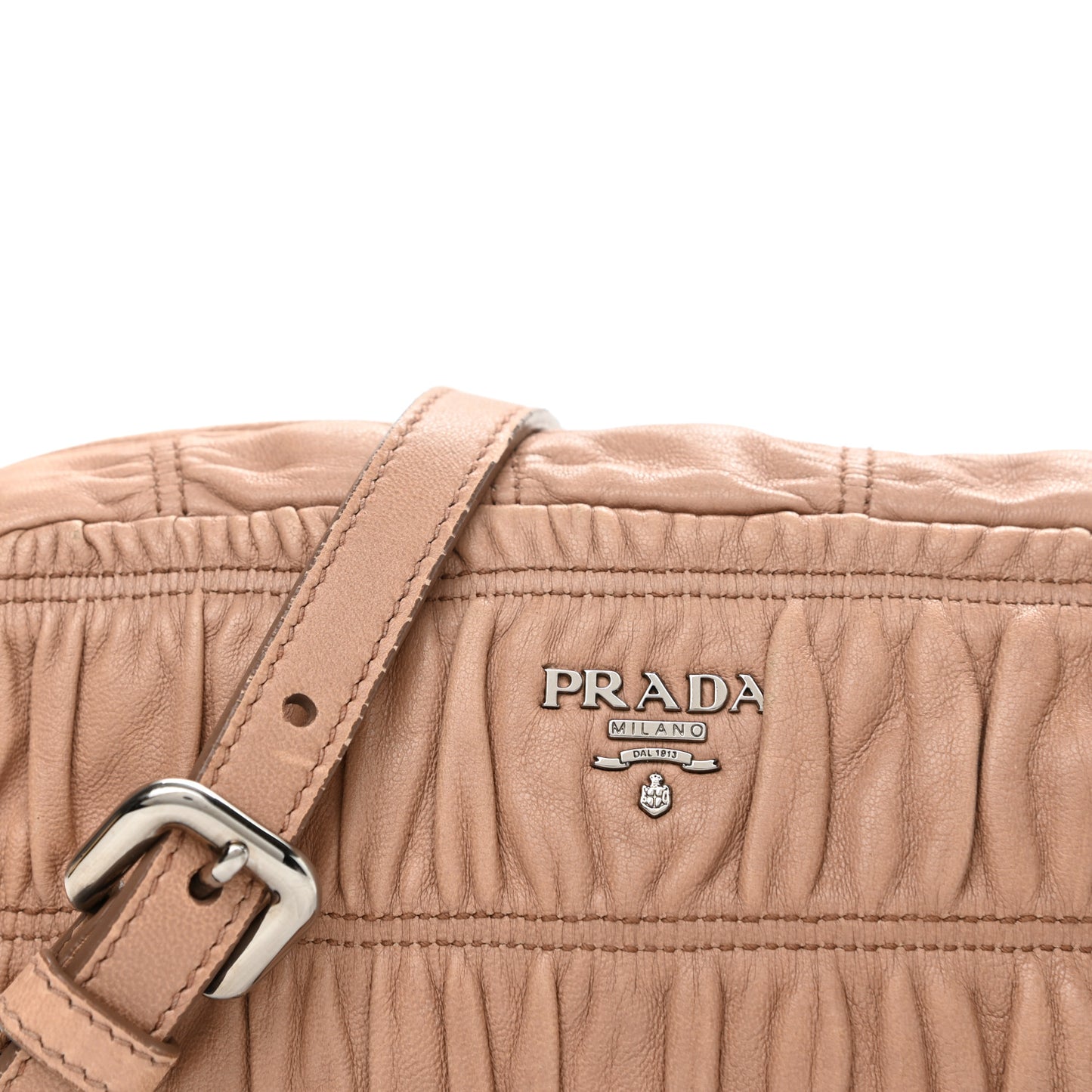 Nappa Gaufre Crossbody Bag Cammeo