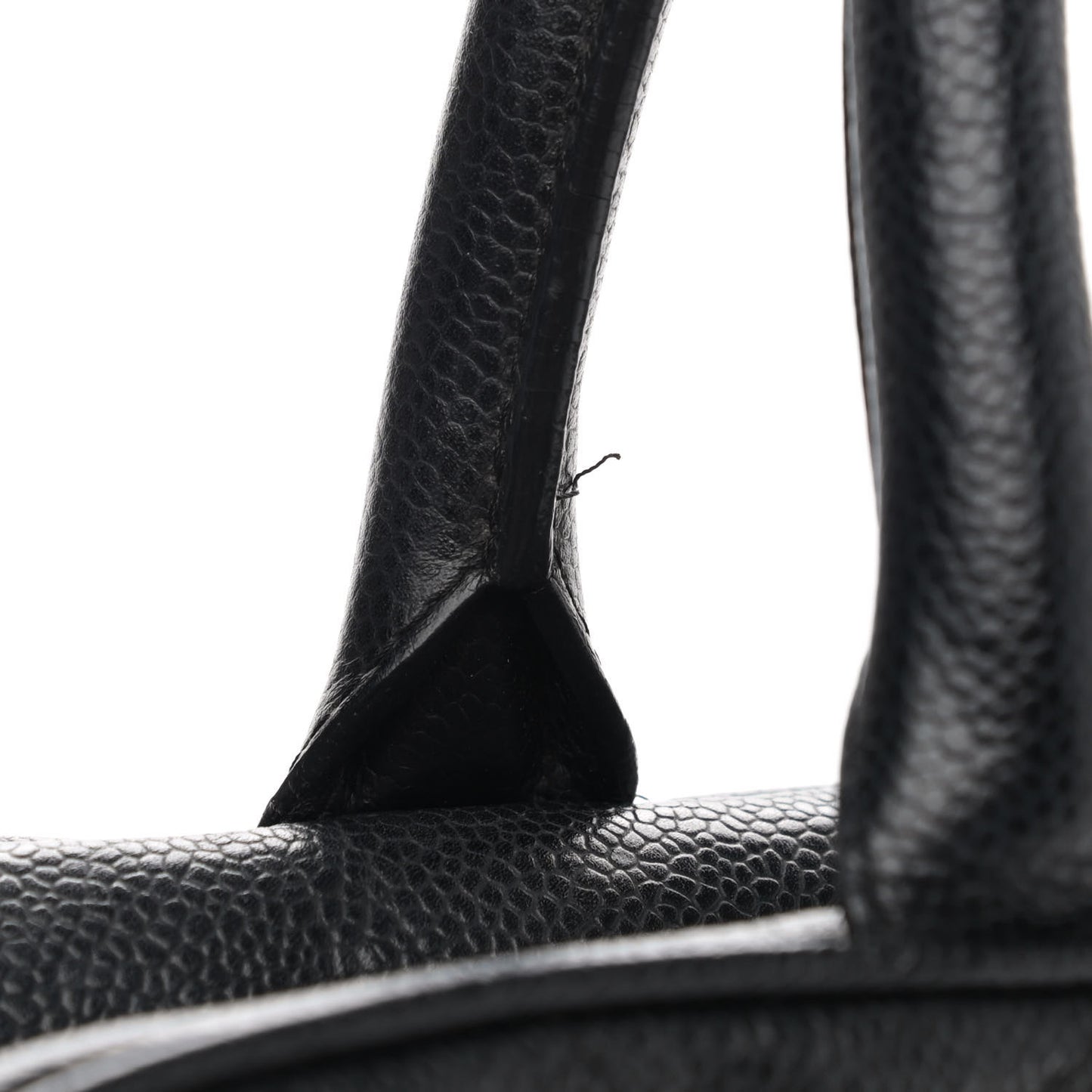 Caviar Quilted Large Bowler Black
