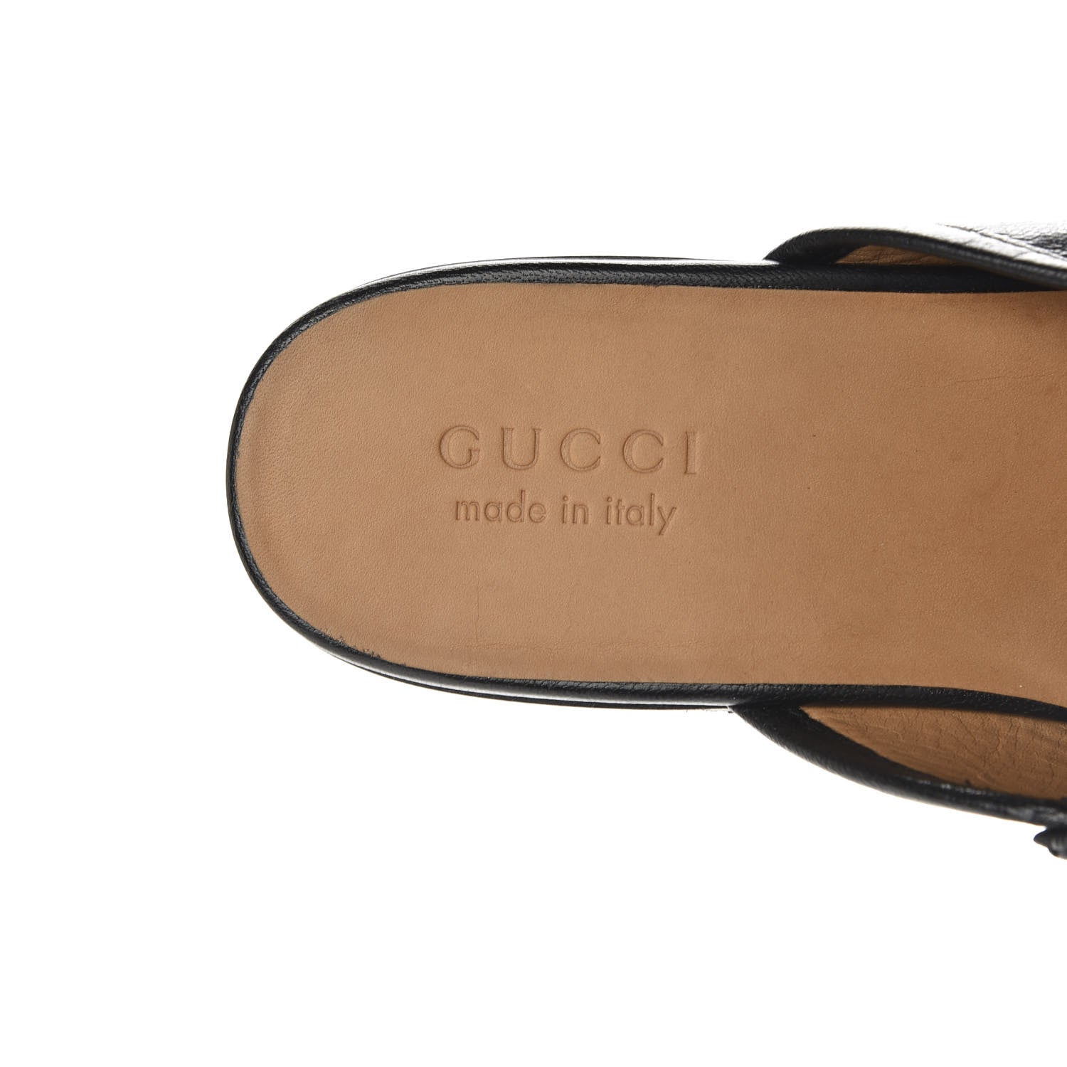 Gucci Goatskin Mens Horsebit Slippers 9.5 Black 7 of 10