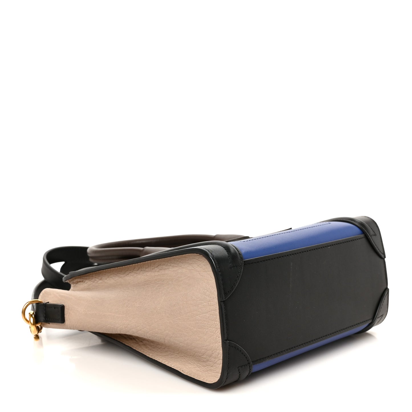 Smooth Calfskin Bullhide Nano Tri-Color Luggage Indigo