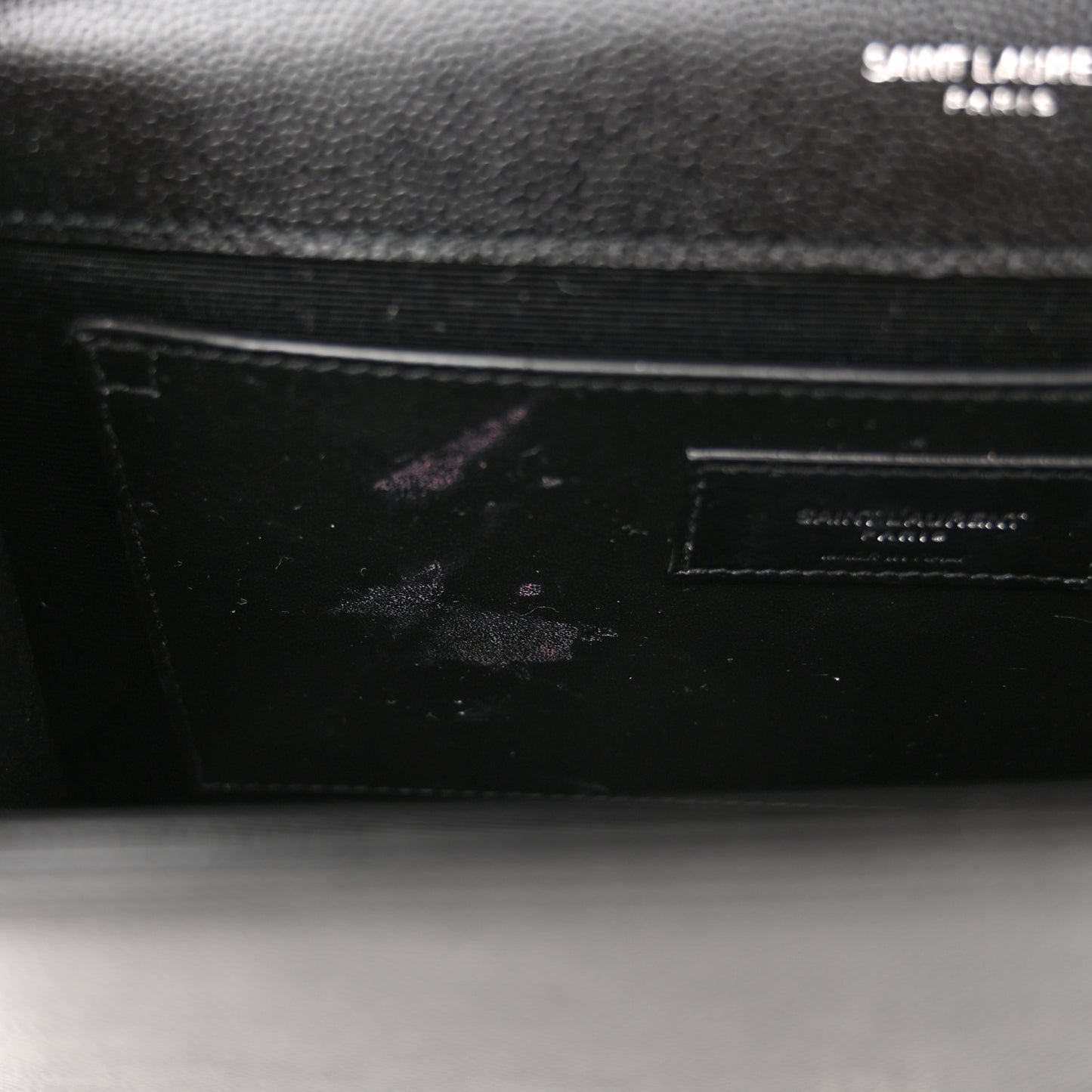 Smooth Calfskin Medium Classic Monogram Kate Tassel Satchel Black