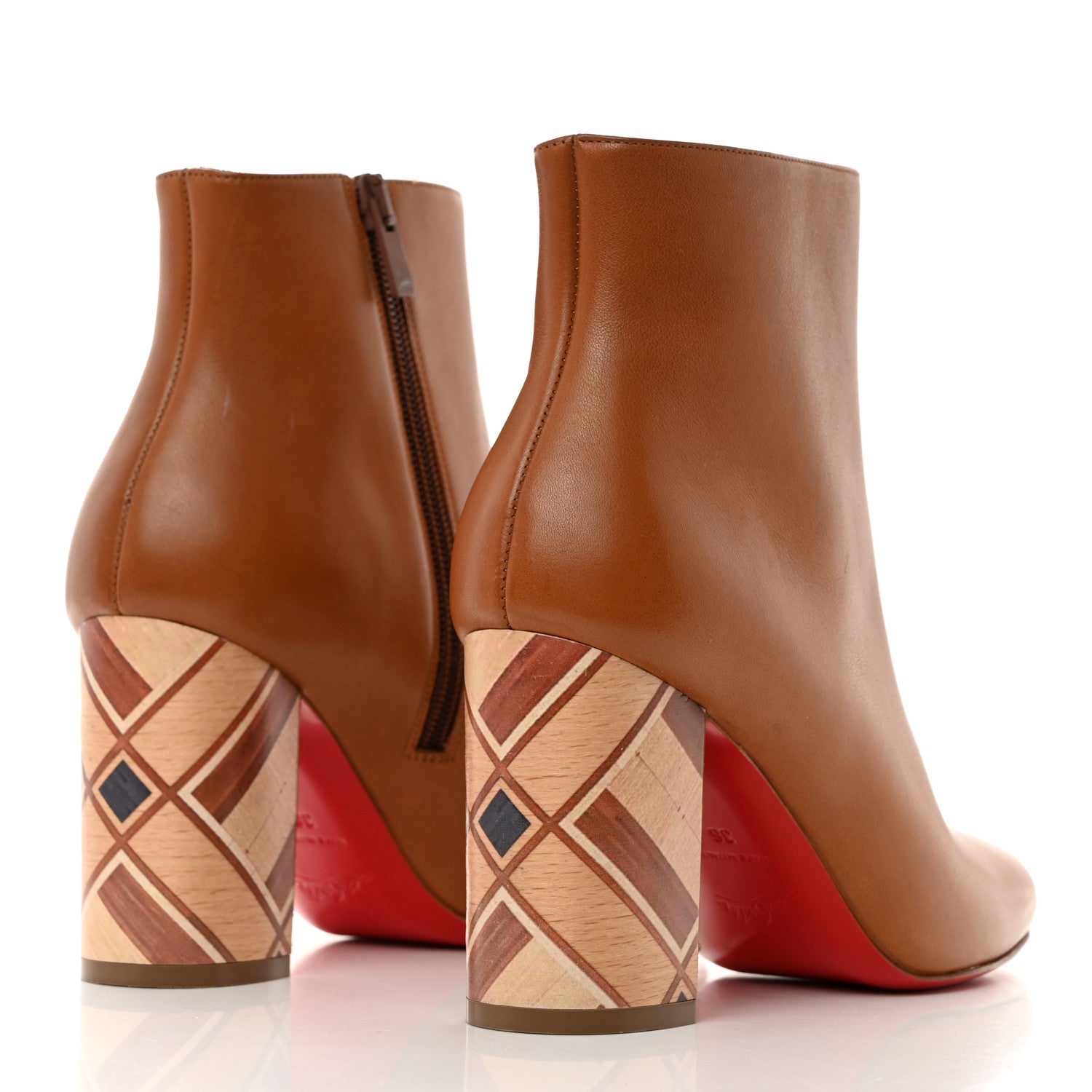 Christian Louboutin Calfskin Sahel 85 Ankle Boots 36 Cuoio 4 of 8