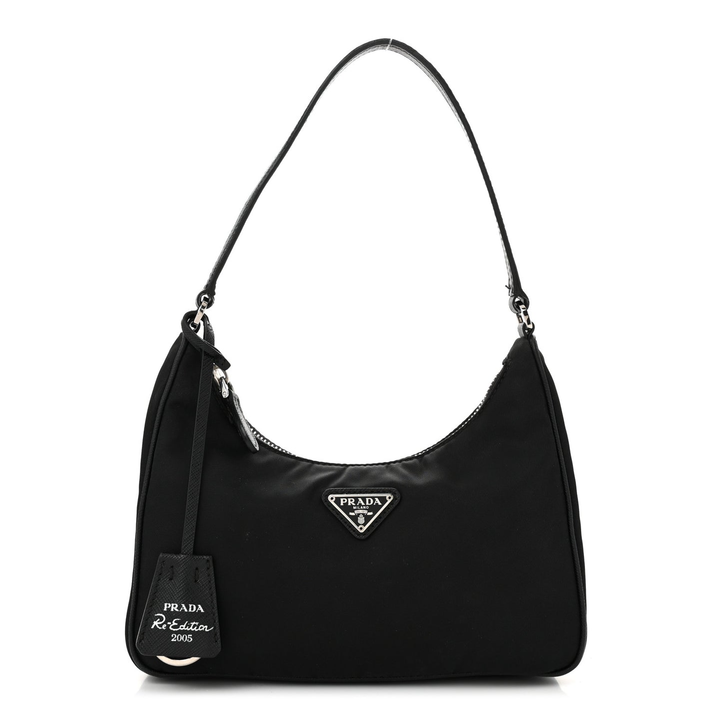 Tessuto Nylon Saffiano Mini Re-Edition 2005 Bag Black