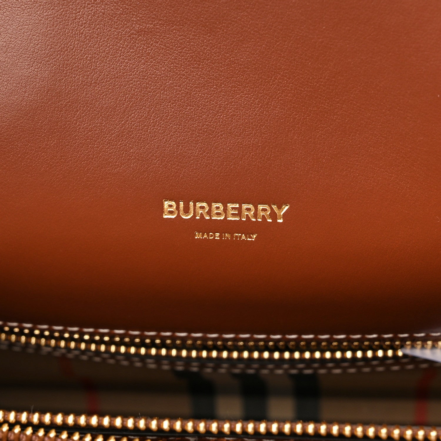 Burberry Calfskin Vintage Check Mini Two Handle Title Bag Black 6 of 9