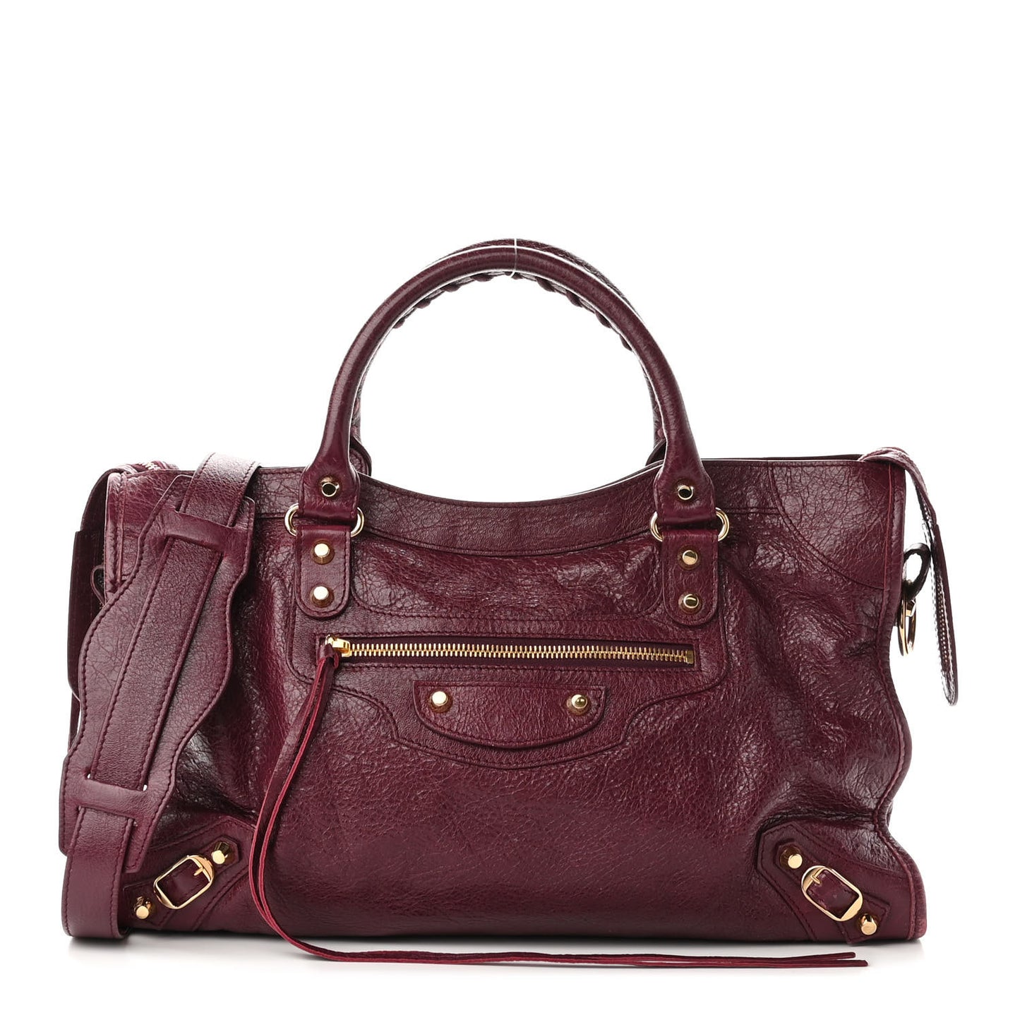 Agneau Classic Gold Hardware City Violet Prune