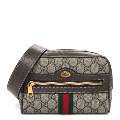Gucci GG Supreme Monogram Web Small Ophidia Belt Bag 85 34 Dark Brown 1 of 11