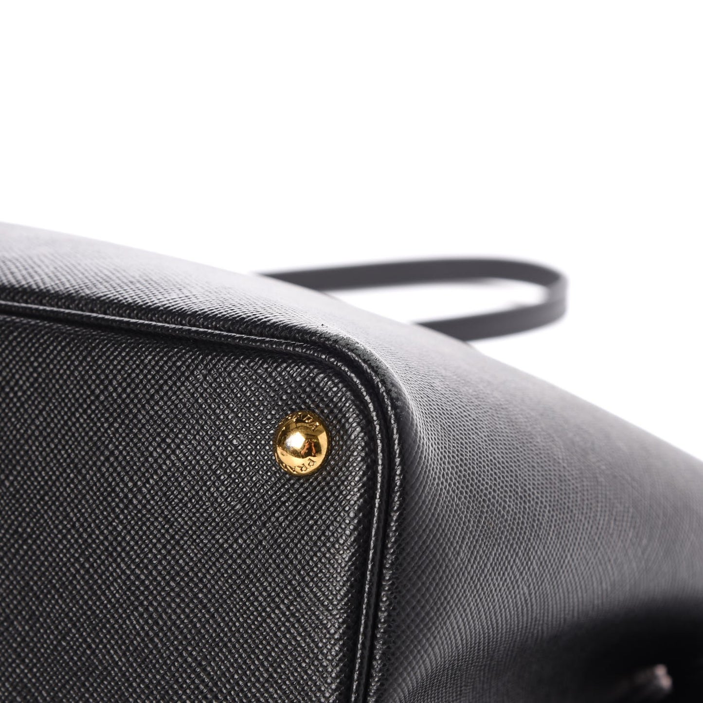 Saffiano Cuir Large Double Bag Black Mughetto