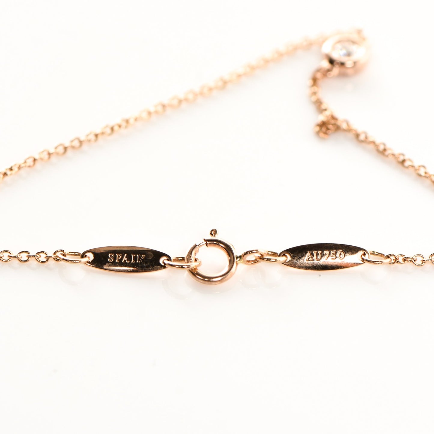 18K Rose Gold Diamond .07ct Elsa Peretti Diamonds by the Yard Bracelet