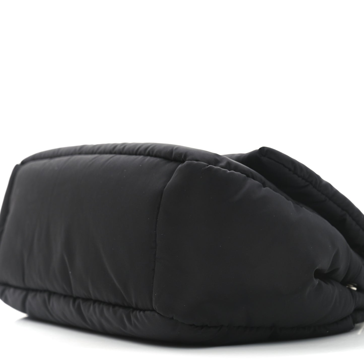 Nylon Mini Monaco Chain Shoulder Bag Black