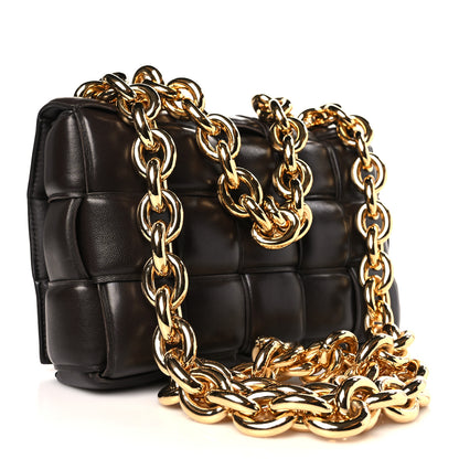 Bottega Veneta Lambskin Maxi Intreccio Padded Chain Cassette Crossbody Bag Fondant 3 of 9