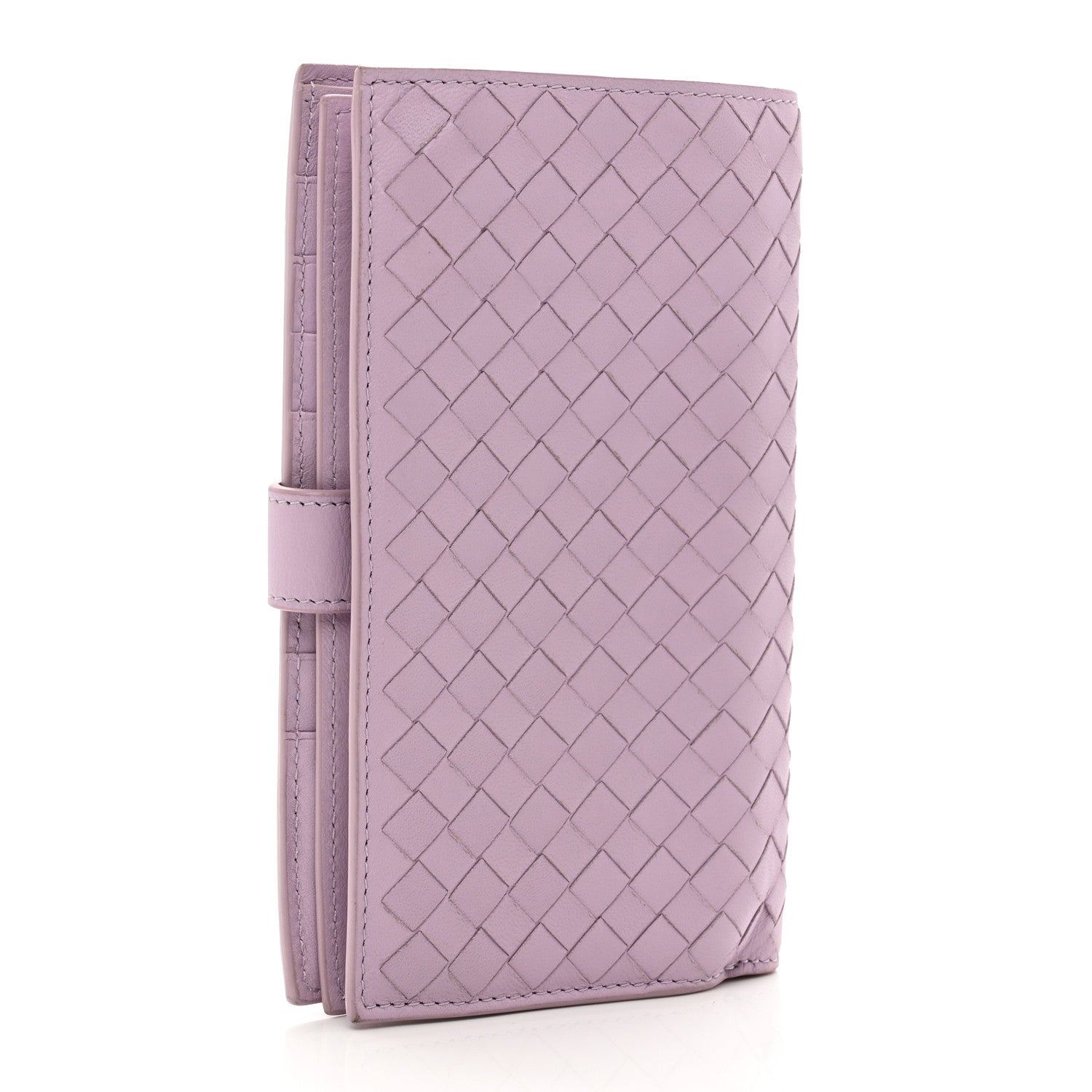 Bottega Veneta Nappa Intrecciato Continental Snap Wallet Lilac 3 of 8