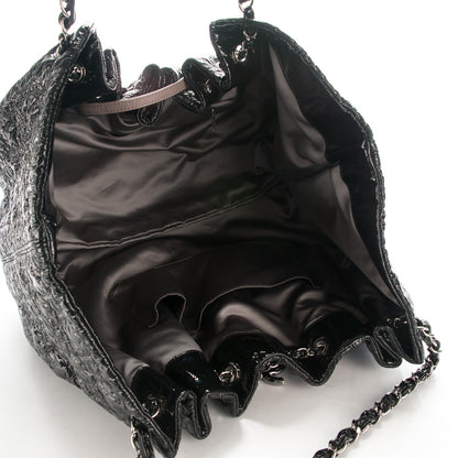 Chanel Vinyl Graphic Edge Tote Black 5 of 7