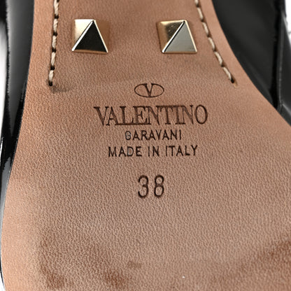 Valentino Garavani Patent Rockstud Jaw Stud 100mm Ankle Booties 38 Black 6 of 14