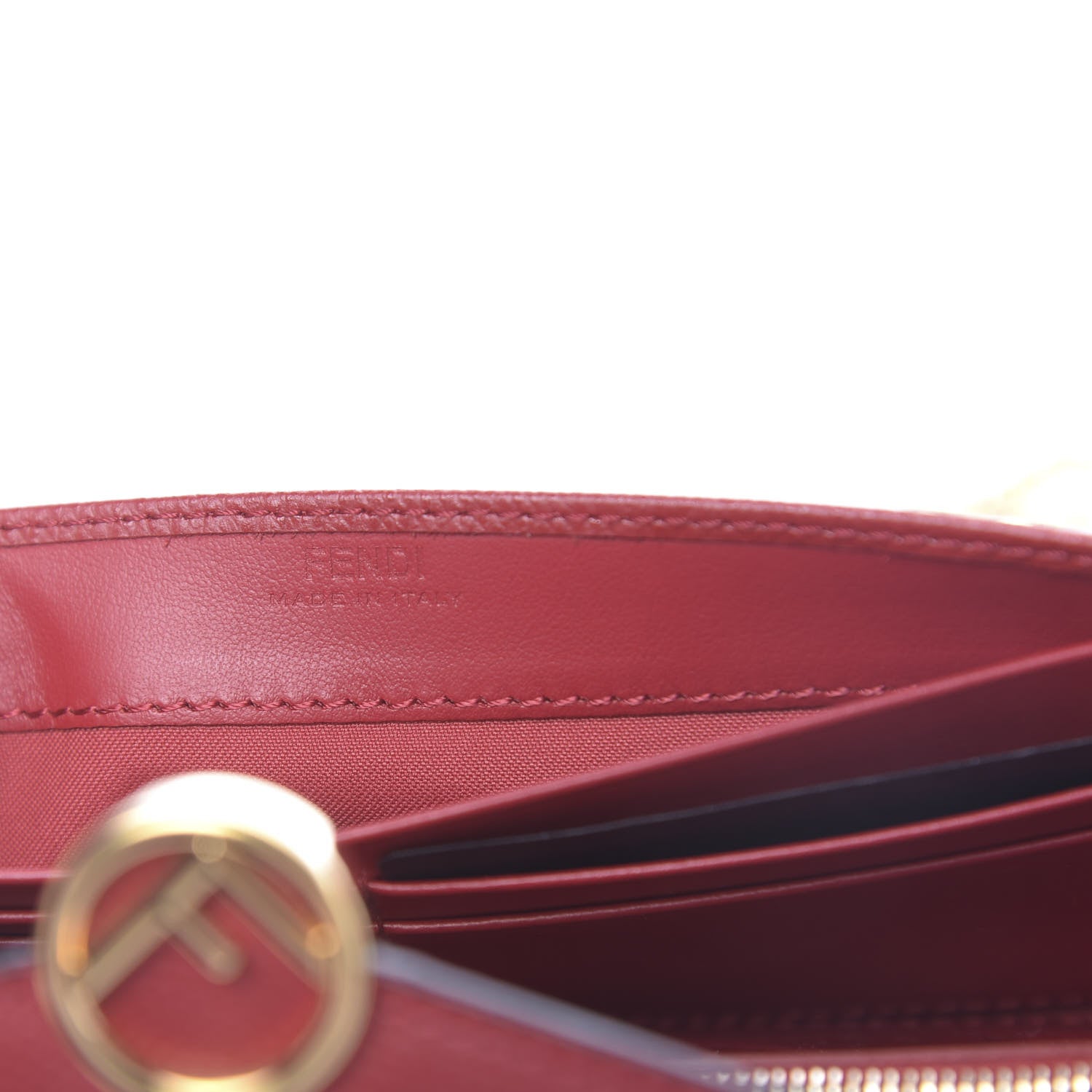 Fendi Vitello Cruise F is Fendi Continental Envelope Wallet on Chain Fragola 7 of 10