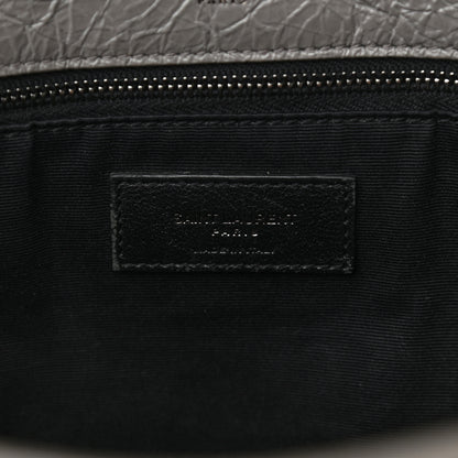 Saint Laurent Crinkled Calfskin Matelasse Monogram Large Niki Chain Satchel Fog 5 of 12