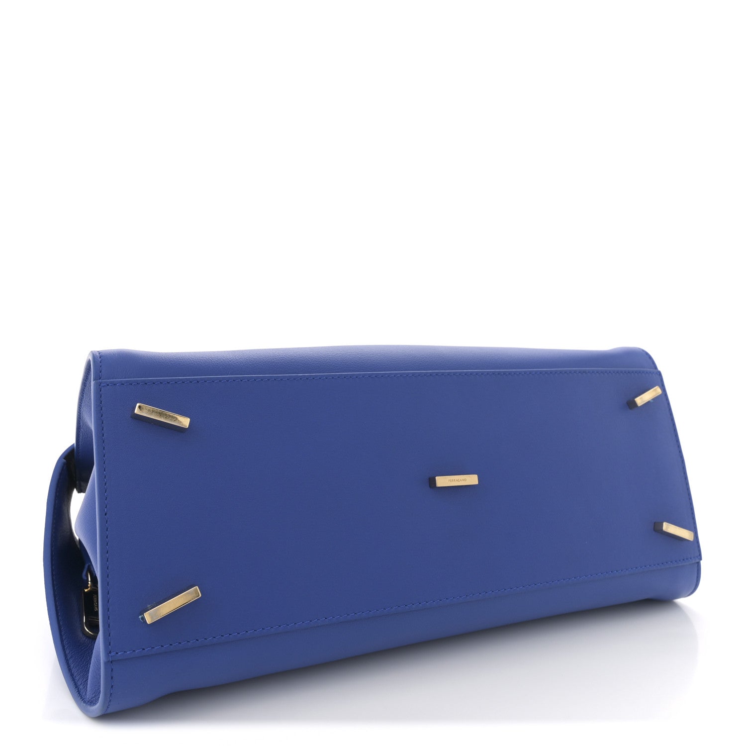Salvatore Ferragamo Calfskin Soft Bicolor Small Hug Shoulder Bag Klein Midnight 3 of 9