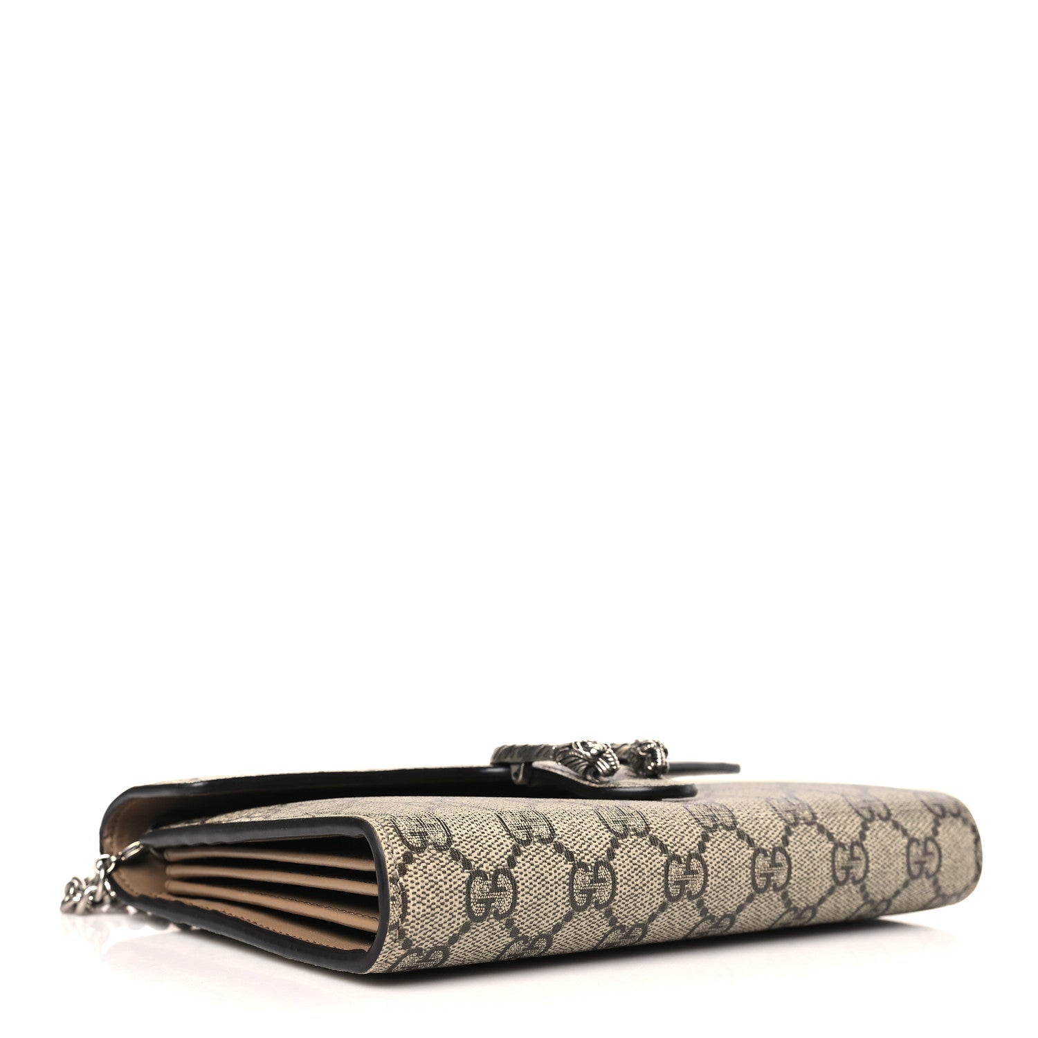 Gucci GG Supreme Monogram Mini Dionysus Chain Wallet Beige Taupe 4 of 9