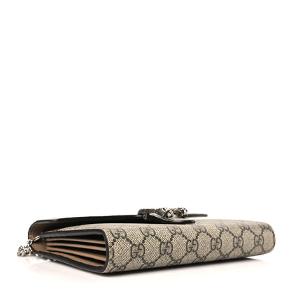 Gucci GG Supreme Monogram Mini Dionysus Chain Wallet Beige Taupe 4 of 9