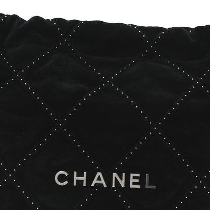 Chanel Suede Quilted Studded Small Chanel 22  Black 9 of 11