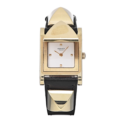 Hermes Stainless Steel Barenia 23mm Medor Quartz Watch Noir 1 of 10