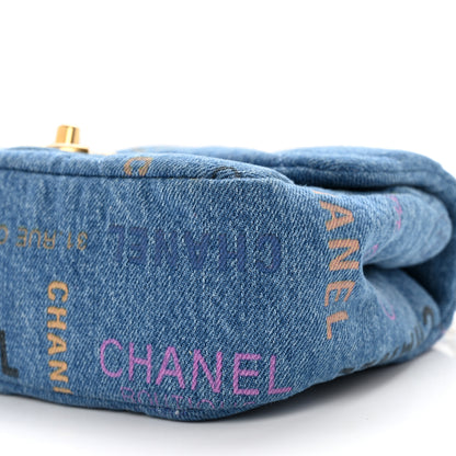 Chanel Denim Quilted Mini Denim Mood Rectangular Flap Blue Multicolor 8 of 9