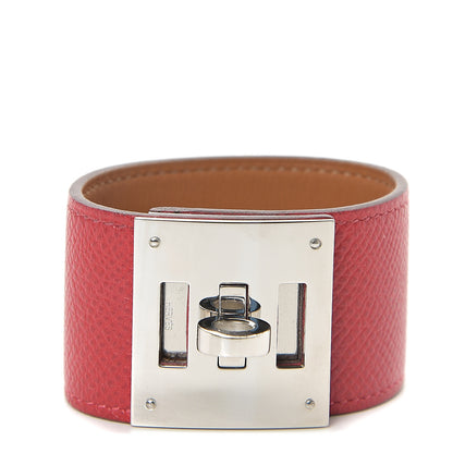 Hermes Epsom Kelly Dog Bracelet Rouge Casaque 1 of 4