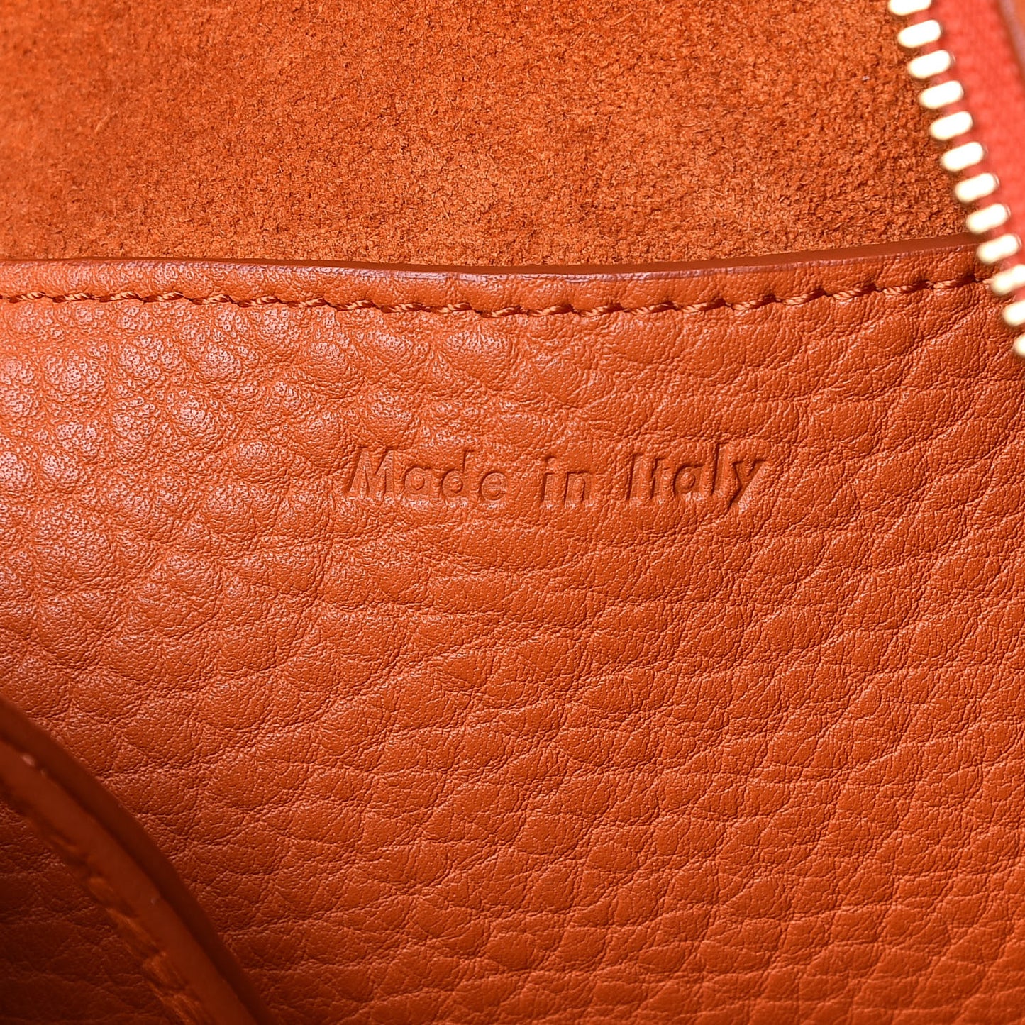 Crisp Calfskin Medium Zipped Hobo Orange