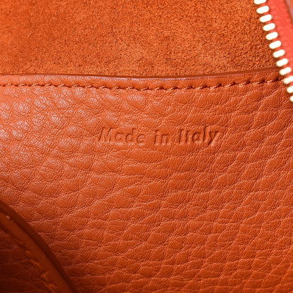 Celine Crisp Calfskin Medium Zipped Hobo Orange 6 of 13