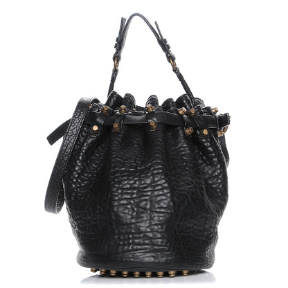Alexander Wang Pebbled Lambskin Diego Bucket Black Antique Brass Hardware 1 of 8