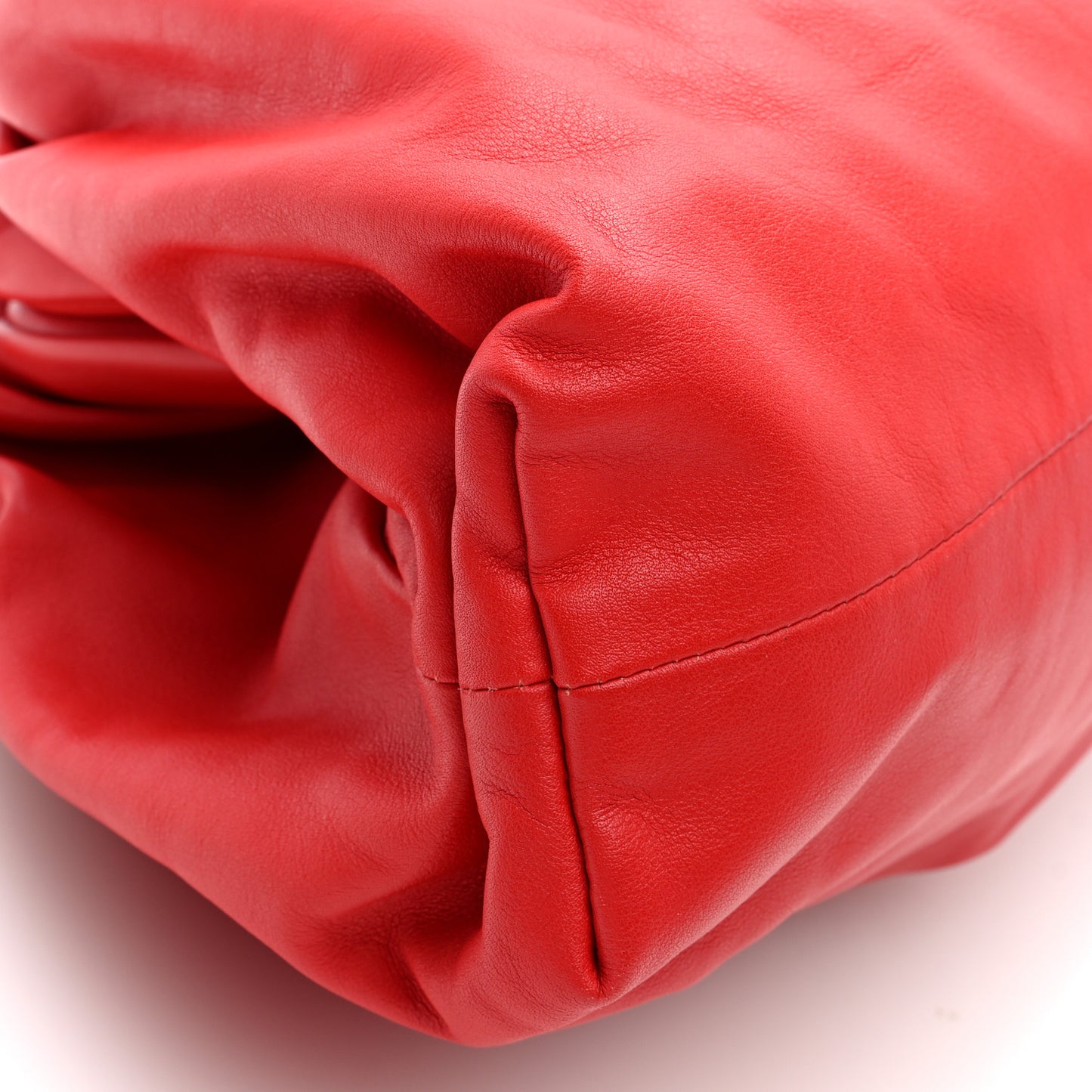 Smooth Butter Calf The Pouch Oversized Clutch Bright Red