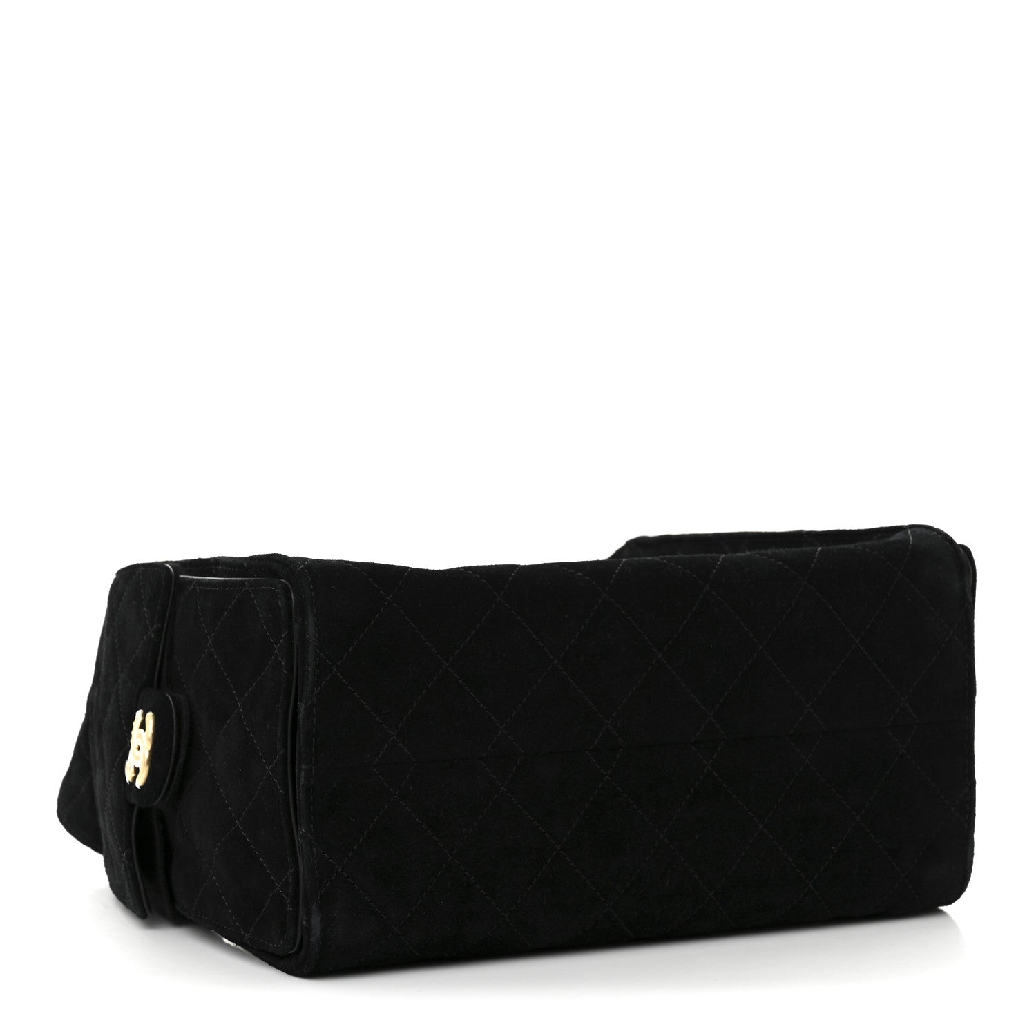 Chanel Suede Quilted Small Chanel 25 Handbag Black 4 of 11