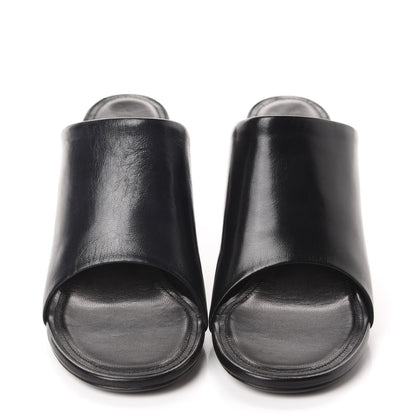 Balenciaga Shiny Sheepskin Oval 90mm Mule Pump 36.5 Black White 2 of 11