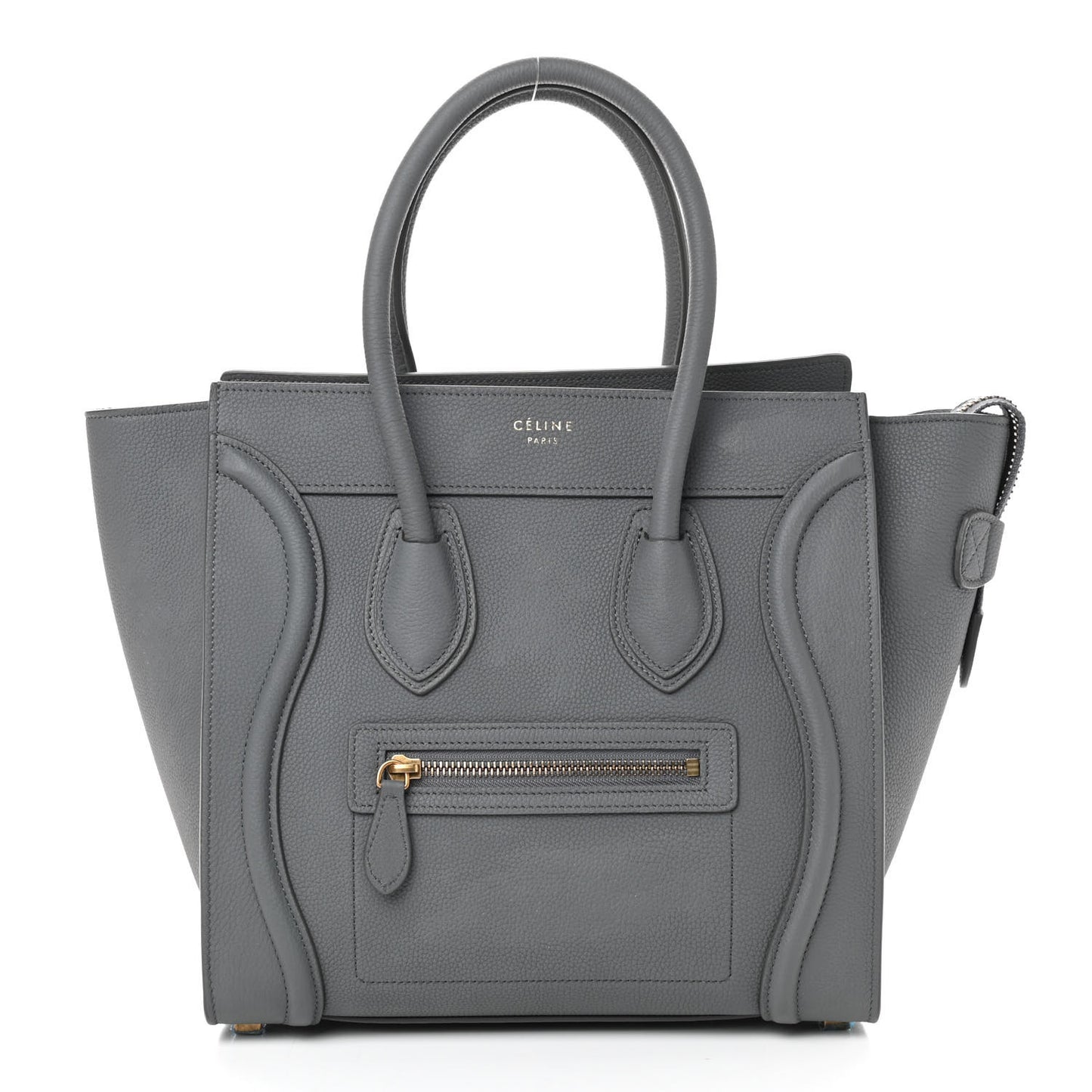 Baby Drummed Calfskin Micro Luggage Kohl
