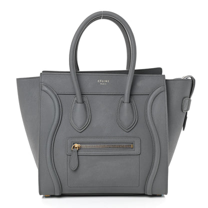 Celine Baby Drummed Calfskin Micro Luggage Kohl 1 of 12