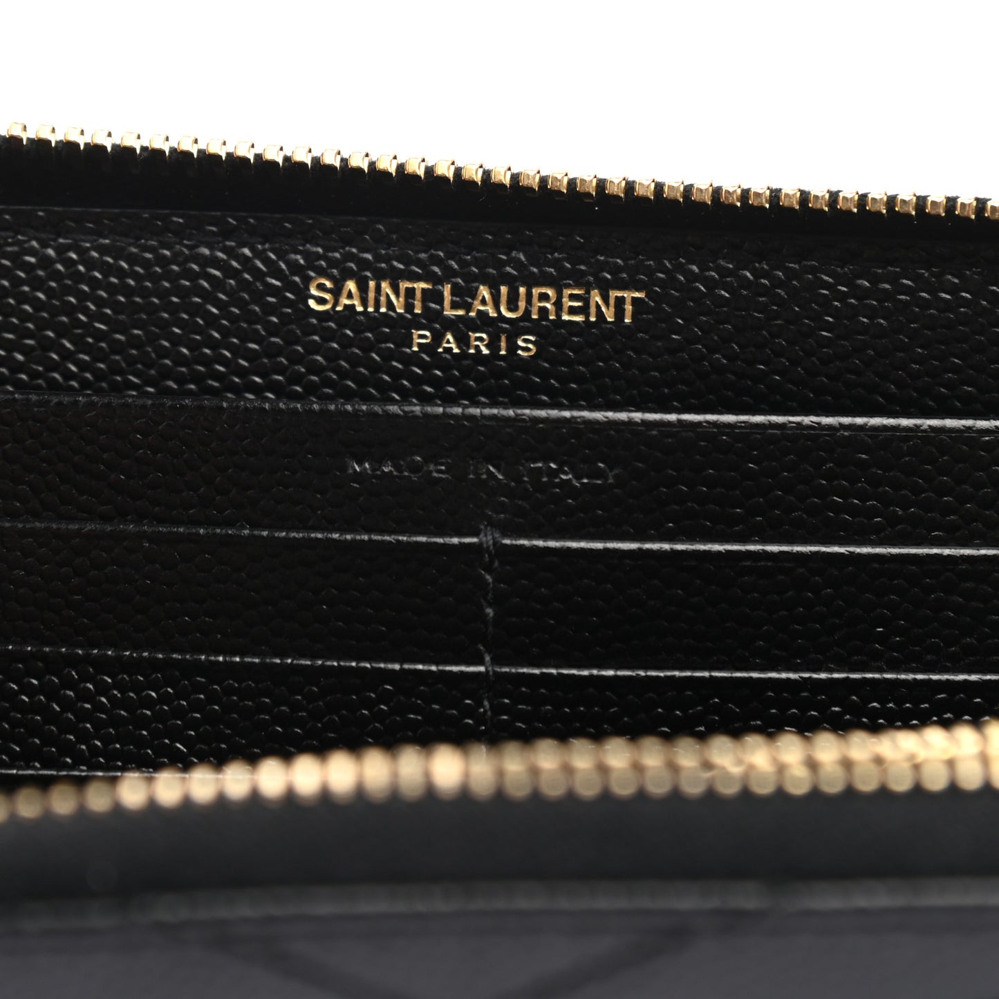 Grain De Poudre Matelasse Chevron Monogram Zip Around Wallet Black