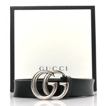 Gucci Faded Calfskin Double G 30mm Belt 85 34 Black 6 of 6